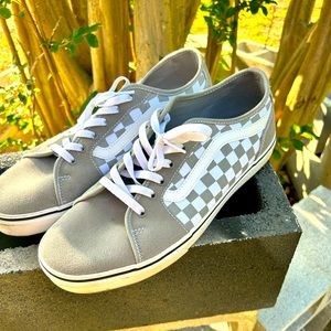 Grey checkered vans